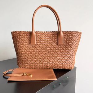 Cabat Tote Shopping Bag Weave Bolsas Bolsa De Couro Genuíno Com Zíper Forro Dentro Da Moda Letras Bolsos De Grande Capacidade Bolsas De Ombro De Praia