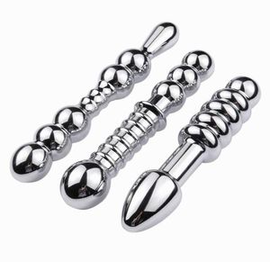 Aluminium Double Headed Anal Beads Metal Anus Plugs Female Vagina Masturbation Toy Butt Plug Dilator Prostate Massage Adult Produc9466077