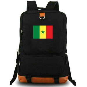 Senegal Sırt Çantası Sen Ülke Bayrağı Daypack Dakar Okul Çantası Ulusal Banner Baskı Rucksack Leisure Schoolbag Dizüstü Günü Paket