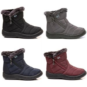 designer warm ladies snow boots cotton women shoes black blue grey winter ankle booties womens outdoor sneakers trainers