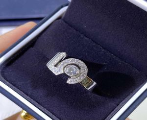 Top Marke Reinem 925 Sterling Silber Schmuck Für Frauen Brief 5 Design Ringe Voller Diamanten Ringe, Verlobung, Hochzeit Luxus schmuck9959020