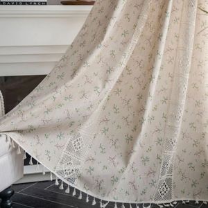 Tenda quadrata all'uncinetto - Misto cotone e lino in stile americano 220 g/m² Perfetta per soggiorno, camera da letto e decorazione per finestre 240117