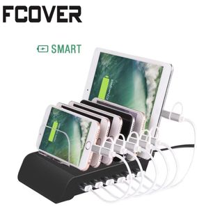 6 portów stacja ładowarki USB Universal Desktop Tablet Smartphone Multidevice Hub ładowanie DOCK8617100