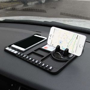 Ny multifunktionell bilmatta autohållare Non Slip Sticky Anti Slide Dash Phone Mount Silicone Dashboard Car Pad Mat Anti Slip Mat