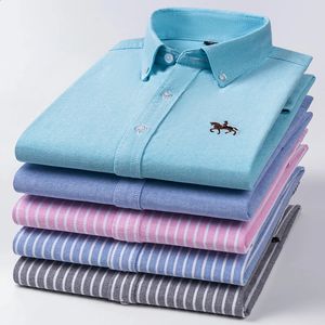 в рубашке оверсайз 6xl рубашки с длинными рукавами для мужчин топы Оксфорд из 100% хлопка приталенные формальные однотонные рубашки модная офисная одежда 240117