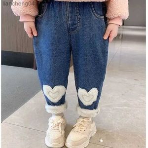 Dżinsy 2-10 Years Toddler Baby Winter Denim Pants for Girl