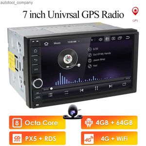 Novo 2 din 7 ''octa core universal android 10 4gb ram 64g rom rádio do carro estéreo navegação gps wifi 1024*600 tela de toque 2din carro pc