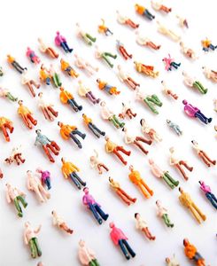 100pcs Model People HO Scale 1100 Painted Model People Mix Painted Model Train Street Passenger People Figures Brinquedos210e5903057