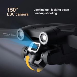 Drone de câmera dupla ESC de fluxo óptico com controle remoto Z908MAX (baterias duplas/três), motor sem escova, levantamento com um botão, modo sem cabeça