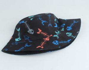 Fischgrätendruck Wende-Eimerhut Panama Bob Hip Hop Cap Damen Herren Sommer Sonnenschutz Fischerhüte5845264