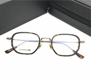 Varumärkesdesigner Optiska glasögon Frame Fashion Retro Polygon Titanium Eyeglasses Ramar för män Kvinnor Myopia Glasögon Hög kvalitativt E3756296