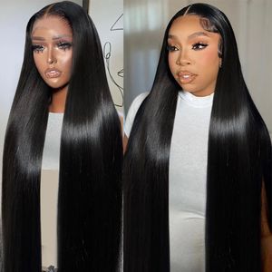 40Inch HD Lace Wig 13x6 Human Hair Bone Straight 13x4 Lace Frontal Human Hair Wigs for Women PrePlucked 5x5 6x6 HD Closure Wigs