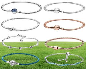 S925 Sterling Sliver Moments Bransoleta Gwiezdna Bransoletka Różowa złota dla kobiet Fit Oryginalne Charms2905527