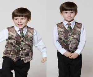2019 Camo Boy039s Abbigliamento formale Camouflage Real Tree Vest Gilet economico per matrimonio Bambini Ragazzo Abbigliamento formale7360756