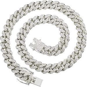 Mens Iced Out Chain Hip Hop smycken halsband armband guld silver miami kubanska länkkedjor halsband11797955233461