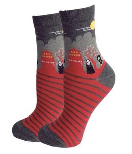 Забавные женские носки с рисунком «Мой сосед Тоторо Унесенные призраками» 039S, новинка, женские носки Harajuku Kawaii, отличные 4 пары, лот 6451417