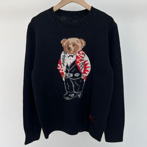 Men's Sweaters Designer Women Sweaters Cartoon Rl Bear Women High Qualitywinter Clothing Fashion Long Sleeve Knitted Pullover Cotton Wool Cotton Soft Moschion 583