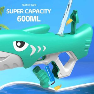 Sand Play Water Fun Shark Water Gun Electric Pistol Shooting Toy Gun Full Automatic Summer Pool Beach Toy For Barn Children Girls Girls Adul Giftlf