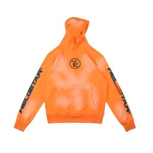 Hellstar hoodie designer de qualidade original dos homens hoodies moletom hip hop rapper rua laranja hoodie dos homens pulôver esportivo