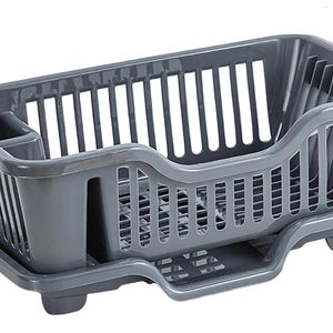 Kitchen Storage Dish Drying Rack Tools For Countertop Cabinet Blue