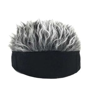 Czapki kulkowe dla dorosłych Brimless Hats Baseball Cap Women Hairy Sport Hap wynajmujący melonowy kapelusz z perukami Man Hip Hop Opaska na głowę YQ240117