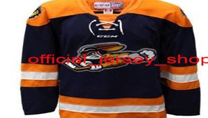 Nadir Erkekler Gerçek Tam Nakış Beyaz Mavi ECHL 201617 Greenville Bataklık Tavşanlar Hokey Forması veya Özel herhangi bir İsim veya Numara Jersey9119257