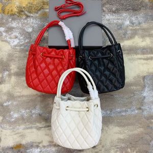 Designer Bags Bucket Mini High Quality Handbag Diamond Lattice Genuine Leather Women Purse with Box