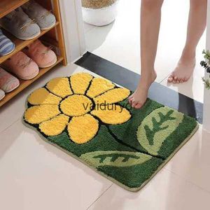 Halılar Daisy Banyo Mat Nordic Fluffy Halı Halı Halı Banyo Odası Zemin Çiçek Emici Anti Slip Pad Bathmat Posorormat Ev DekorVaiduryd