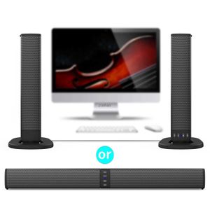 Bookshelf Speakers 20W TV Sound Bar Wired and Wireless Bluetooth Speaker Home Surround SoundBar for PC Theater TV Speaker Music Center System Radio