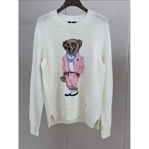 Designer RL Polo Ralp Laurens Bear Maglione Donna Inverno Cartoon Pullover Moda casual Maglia con cappuccio 2024 Nuove maniche lunghe Ricamate Girocollo Camicie Q5BJ 0RNO