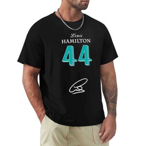 Lewis Hamilton Signature - F1 2023 T -Shirt Estetik Giyim Özel T gömlekleri Kendi Erkek Tişörtleri Paketini Tasarlayın