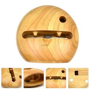 Alto-falantes de estante, suporte de mesa para amplificador de som de celular, suporte de madeira, alto-falantes polidos, decoração natural, escritório