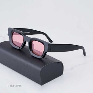 Rhude Thierry Lasry Rhevision-101 schwarze quadratische Sonnenbrille für Herren, leichte Luxus-Acetat-Sonnenbrille im High-Street-Stil II7N II7N