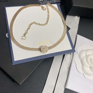 Styl plisowany mosiężny łańcuch naszyjnika moda designerka marka marka listu biżuteria
