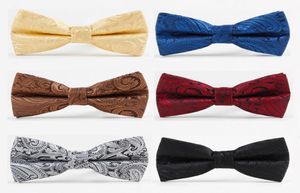 Chusteczka moda Paisley wzór men039s Bowtie poliester krawat motyl nerkowca kwiaty muszka na imprezę ślub Corba6411153