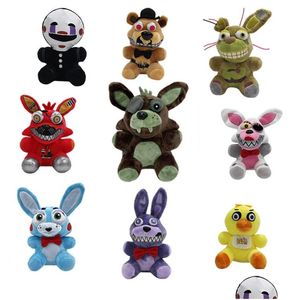 Fyllda plyschdjur 18 cm P Toy Rabbit Duck Bear Red Fox Childrens Doll Game Peripheral Card Wholesale DHS/UPS Drop Leverans Toys Otwm9