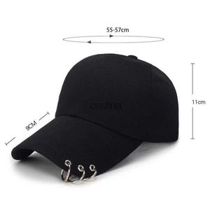 Ball Caps Hip Hop Panama Oddychane czapki golfowe Snapback Gothic Punk Baseball Cap Onisex Beach Sport Hats Metal Pierścienie Casquette Visors Hat YQ240117