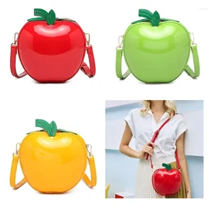 Abendtaschen Trendy Obst Apfelform Umhängetasche Frauen Reißverschluss Große Kapazität Messenger Lässige Verstellbarer Riemen Umhängetasche Handtasche