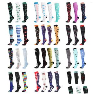 Sports Socks Calceta Compresiva Medias De Compresion Compresivas Calcetines Mujer Compression Sock Sport Running Cycling Drop Deliver Dhx5U