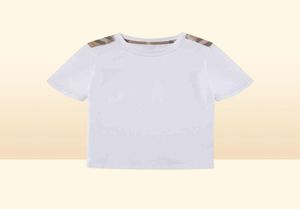 T-shirt bianche estive per ragazzi per bambini T-shirt bianche per ragazze Designer per bambini Boutique di marca Abbigliamento per bambini Top di lusso all'ingrosso AA2203166679815