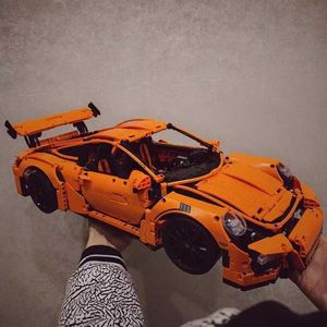 Blocos moc tijolos 911 gt3 rs carro técnico compatível 42056 brinquedos para meninos presentes crianças construtor modelo kits de construção para adultos l240118