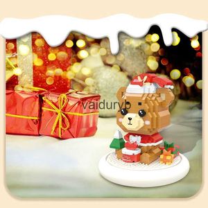 Block Xmas Christmas Santa Claus Bear Model Building Block Set Gift Toys för LDrenVaiduryb