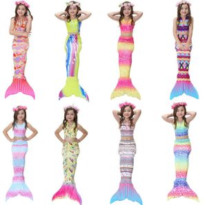 Girls Swimming Mermaid Tail Children Swimsuit For Girls Twopiece Dress Swimwear Sport Suit Child Bikini Bathing Suit5536080