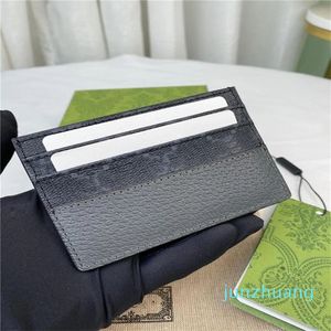 Designer -bag pequeno caso de cartão mulheres homens cartão carteira recorte de couro de bloqueio carteiras de cartão de lona