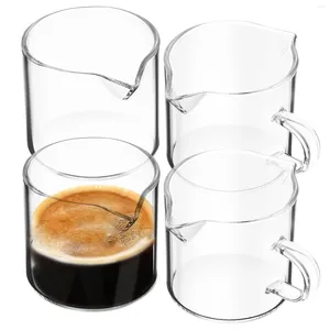 Kahve kapları cam süt sürahi kremalı sürahi ısıya dayanıklı kupalar şurup espresso s gözlük