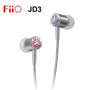 Fones de ouvido FiiO JadeAudio JD3 Driver dinâmico Fone de ouvido intra-auricular IEM HiFi Áudio Música Fones de ouvido Baixo com microfone HD em aço inoxidável