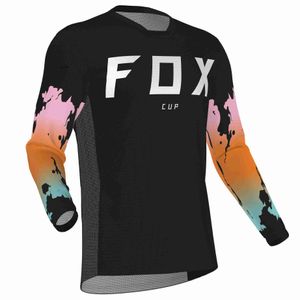 T-shirt ad asciugatura rapida Top per mountain bike a maniche lunghe Tuta per abbassamento della velocità Foxx Cup Tuta per abbassamento della velocità per guida in moto