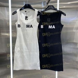 2024 Women Designer Tanks Embroidered Dress Letter Tops Tees Cotton Dress