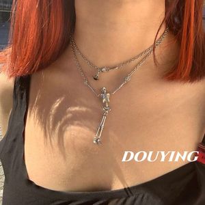 2024 New Viviennelies 3D Mermaid Skull Removable Long Necklace Women's Punk Trend Personalized Light Luxury Sweater Chain designer jeweler Westwood For Woman Gifts