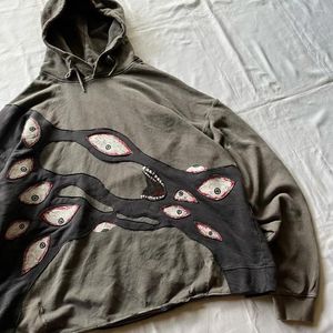 Hoodies masculinos y2k hoodie masculino streetwear retro hip hop gráfico remendo oversized moletom harajuku gótico pulôver roupas